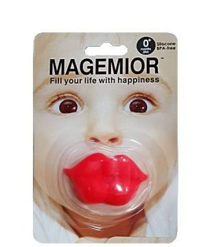 MAGEMIOR Силиконовая пустышка Губы (красные)  0+ купить на babymarket.uz