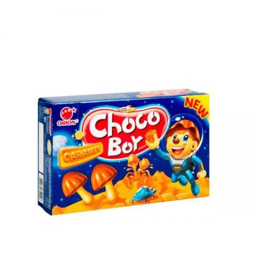 ПЕЧЕНЬЕ Choco Boy Caramel, в форме грибочка с бисквитной ножкой и шоколадной шляпкой, К/У 45 гр купить на babymarket.uz