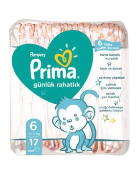 Подгузники  Prima №6 (13-18кг) aktif bebek  (17 шт) Размер 6 купить на babymarket.uz