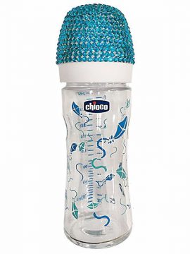 CHIOCO БУТЫЛКА со стразами СТЕКЛО 240мл купить на babymarket.uz