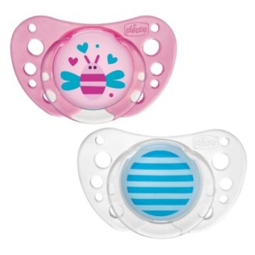CHICCO Пустышка латекс Physio Air 16-36 m+ 2 шт, для девочки купить на babymarket.uz