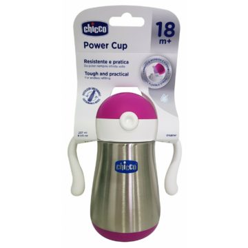 CHICCO Термос- Поильник  INOX CUP, 237 мл, розовый купить на babymarket.uz