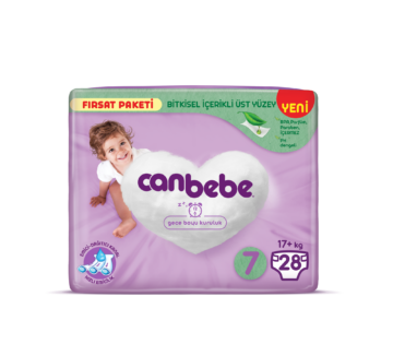 CANBEBE подгузники №7 (17+кг) 28шт купить на babymarket.uz
